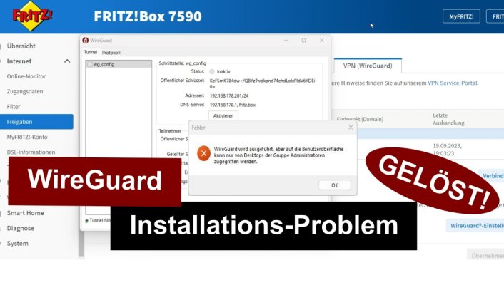 VPN mit FritzBox - WireGuard-Installationsproblem Gelöst! - VPN mit FritzBox - WireGuard-Installationsproblem Gelöst!
