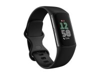 Fitbit Charge 6 - Schwarz Aluminium Fitnessuhr Smartwatch