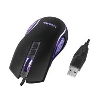 Ergonomische USB-Gaming-Maus, 1200/1800/2400/3600 dpi, schwarz
