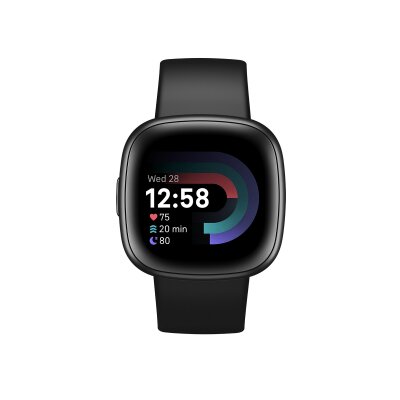 Fitbit Versa 4 - 40 mm - Carbon-Schwarz - intelligente Fitnessuhr Smartwatch