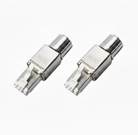 Wooja CAT 6A RJ45 Stecker werkzeuglos (2 Stück) – Vollgeschirmter Netzwerkstecker feldkonfektionierbar – Professioneller LAN-Anschluss