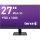 TERRA LCD 2727W 27" Monitor rahmenloses Slim-Design-Display mit Full-HD-Auflösung